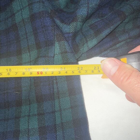 Vintage Pendleton Women’s 18 Wool Blazer Jacket Green Blue Tartan Plaid - Picture 5 of 8